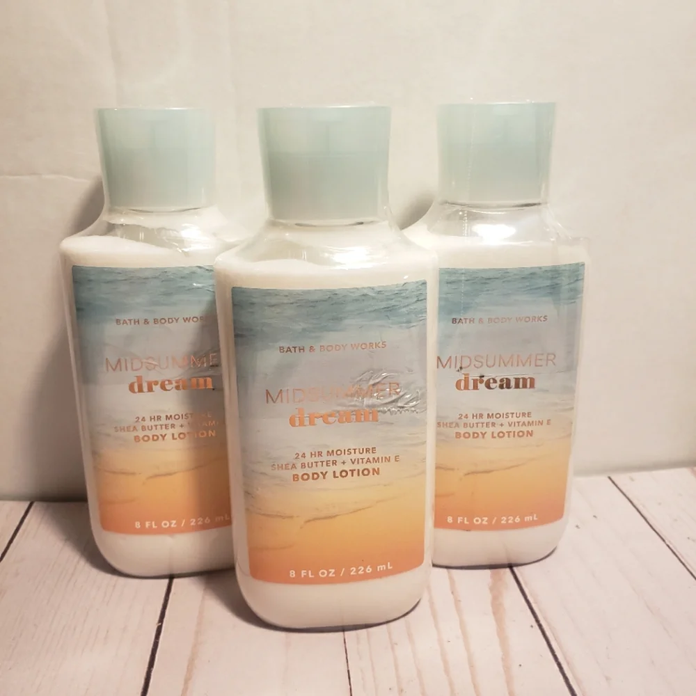 BBW MIDSUMMER DREAM LOTION X3. DISCONTINUED.